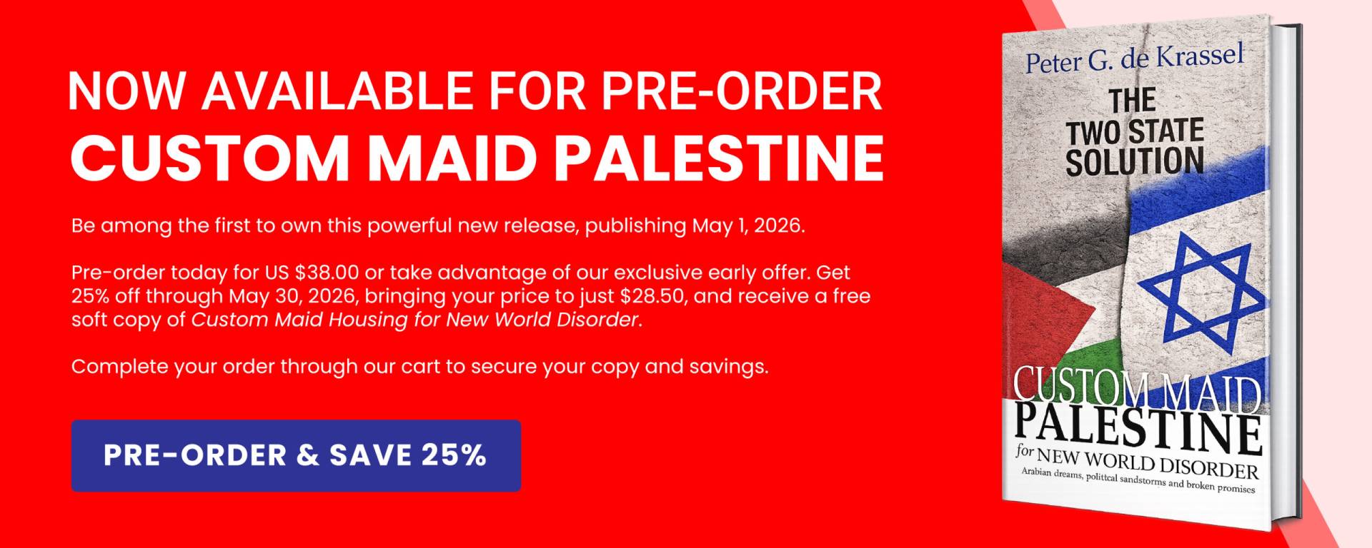 Now Available for Pre-Order: Custom Maid Palestine Now Available for Pre-Order: Custom Maid Palestine