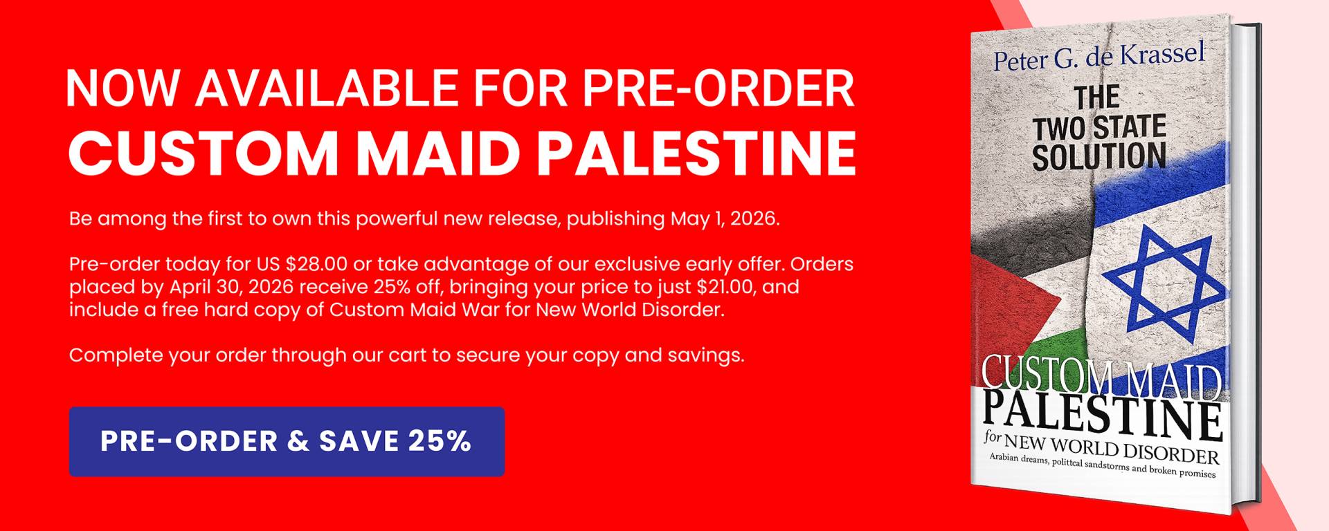 Now Available for Pre-Order: Custom Maid Palestine Now Available for Pre-Order: Custom Maid Palestine